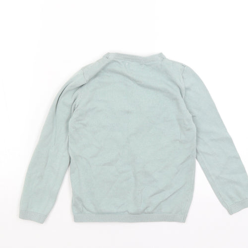 Primark Girls Green   Pullover Jumper Size 6-7 Years  - Butterflies