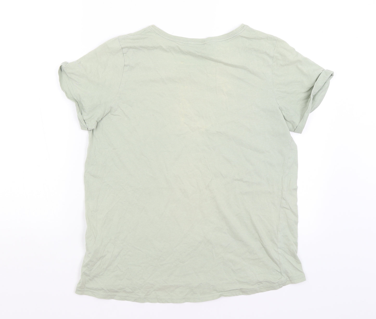 Pep & Co Womens Green   Basic T-Shirt Size 12  - One Of A Kind