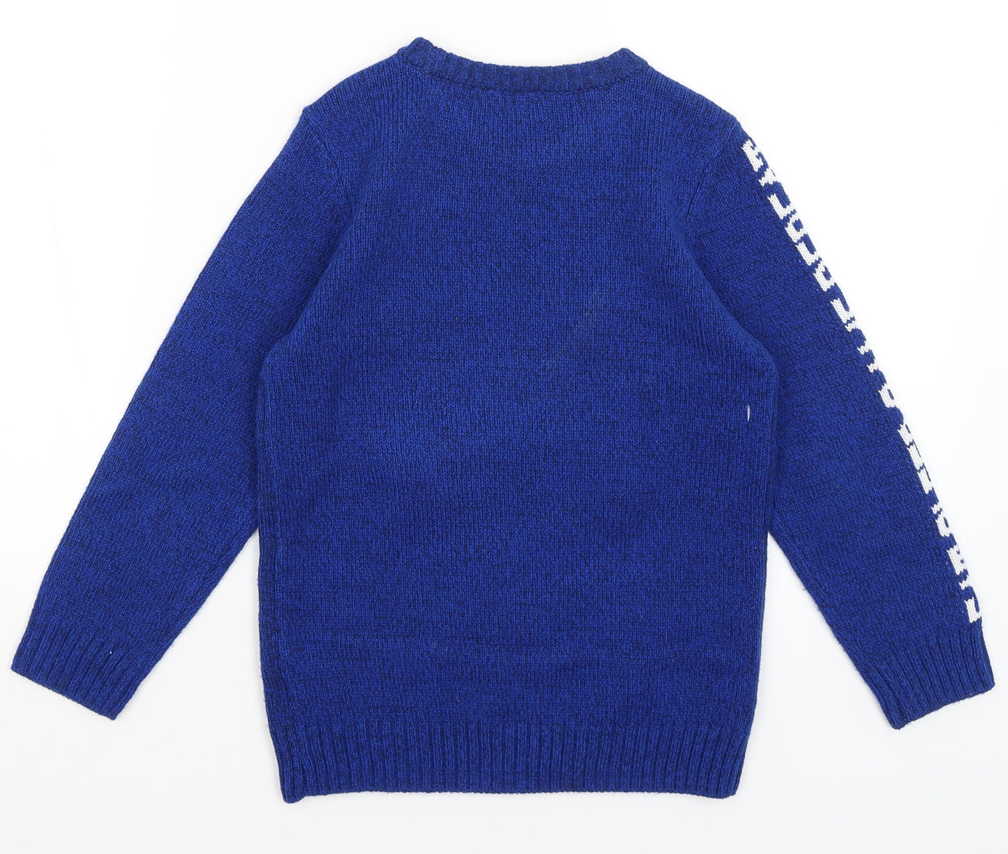 F&F Boys Blue   Pullover Jumper Size 7-8 Years  - Santa