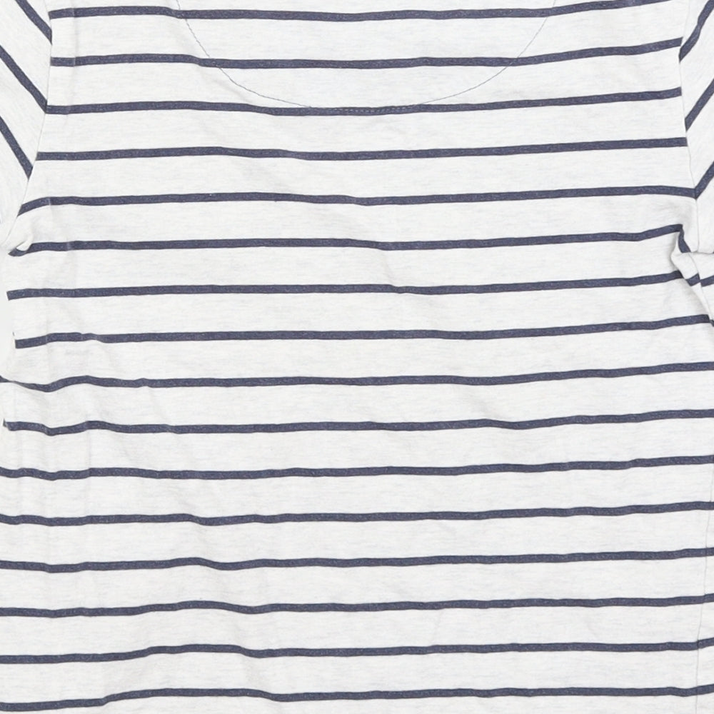 Mothercare Boys Grey Striped  Basic T-Shirt Size 6-7 Years  - Yacht Racing