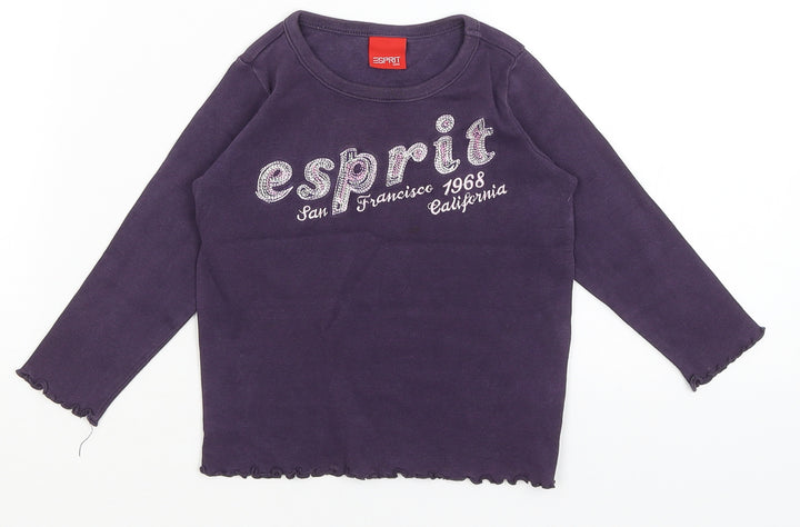 Espirit Girls Purple   Basic T-Shirt Size 2-3 Years