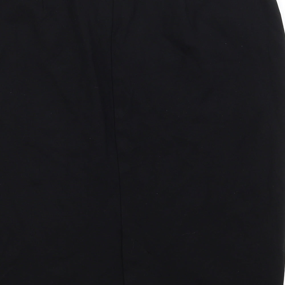 M&S Womens Black   A-Line Skirt Size 14