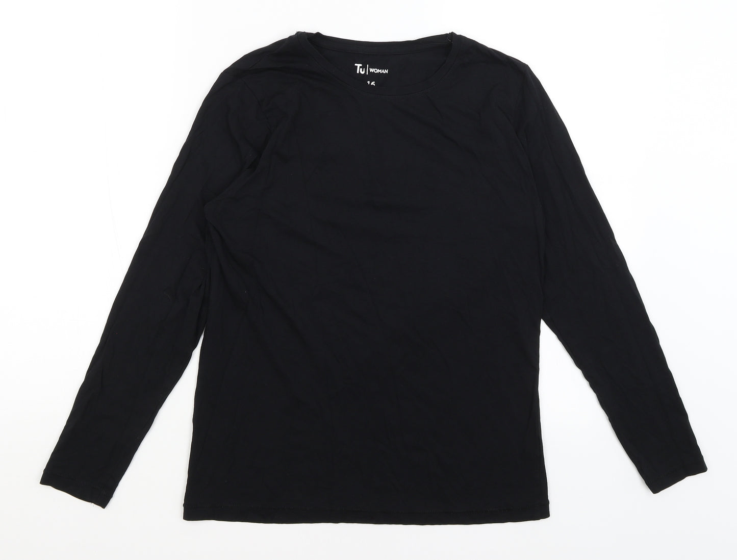 TU Womens Black   Basic T-Shirt Size 16