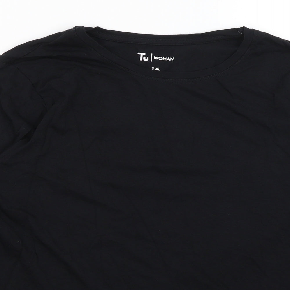 TU Womens Black   Basic T-Shirt Size 16