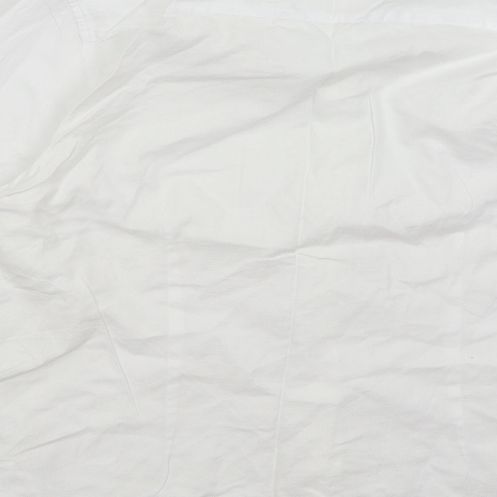 The Saville Row Company Womens White   Basic Button-Up Size 14