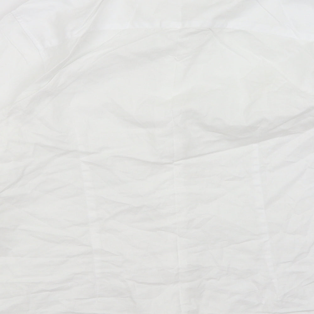 The Saville Row Company Womens White   Basic Button-Up Size 14