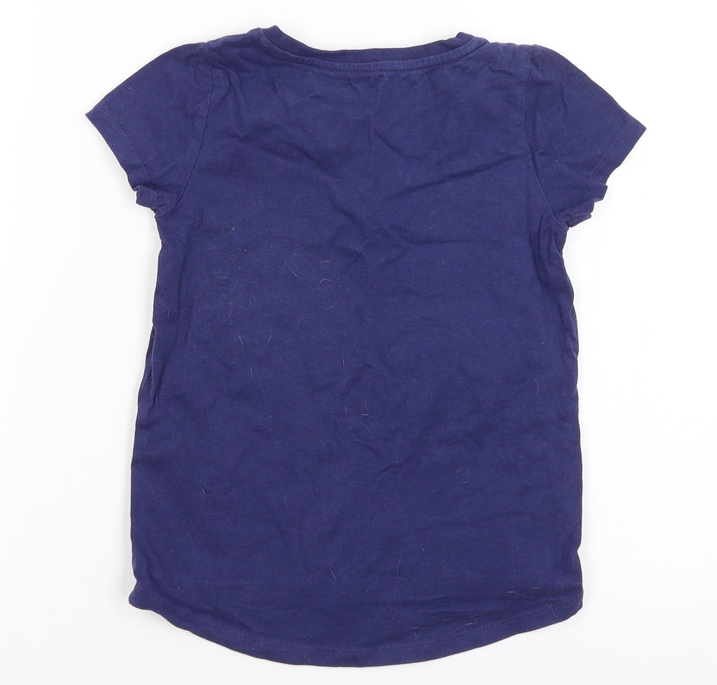 Nutmeg Girls Blue   Basic T-Shirt Size 6-7 Years  - Love