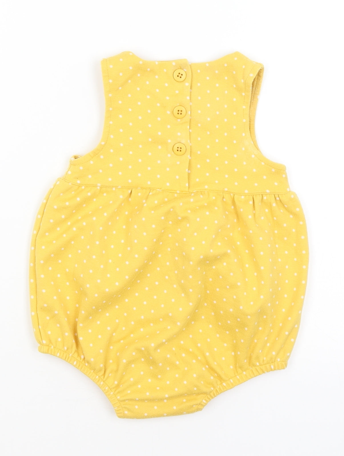 Nutmeg Baby Yellow Spotted  Romper One-Piece Size 18-24 Months