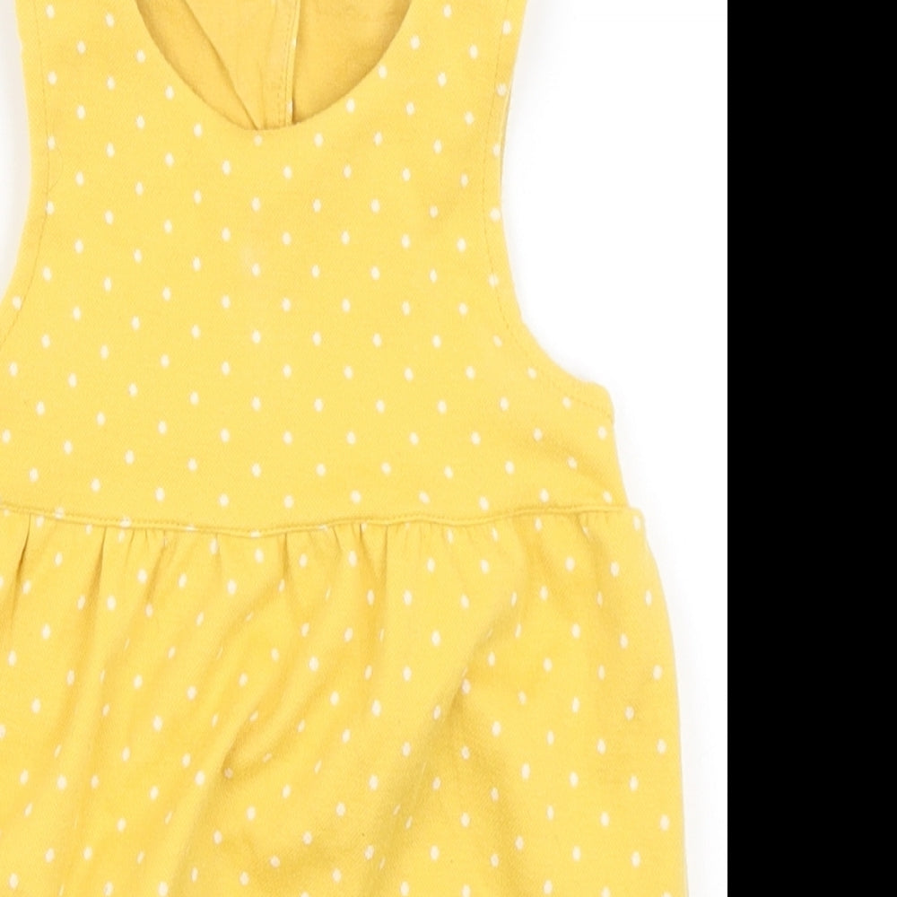 Nutmeg Baby Yellow Spotted  Romper One-Piece Size 18-24 Months