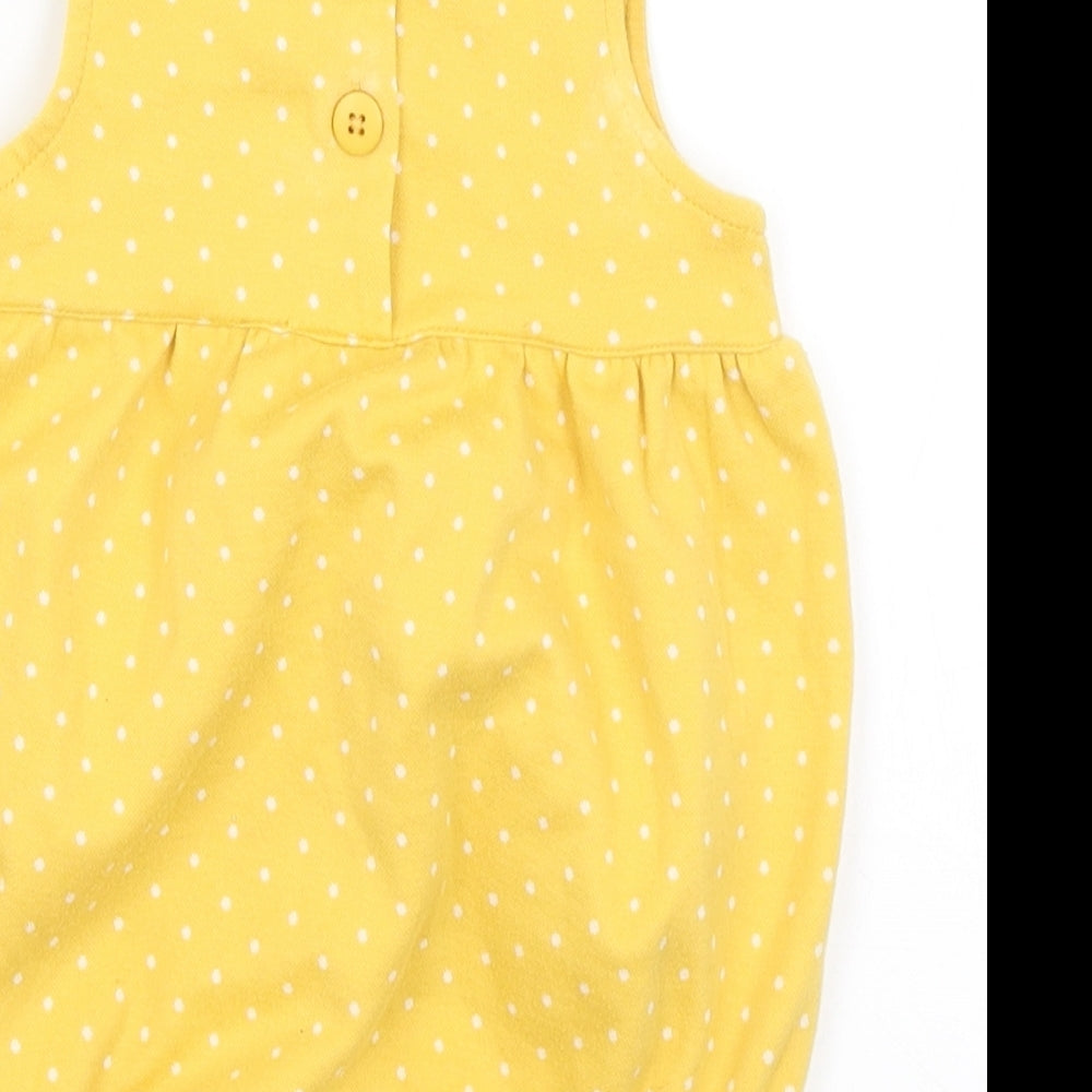 Nutmeg Baby Yellow Spotted  Romper One-Piece Size 18-24 Months