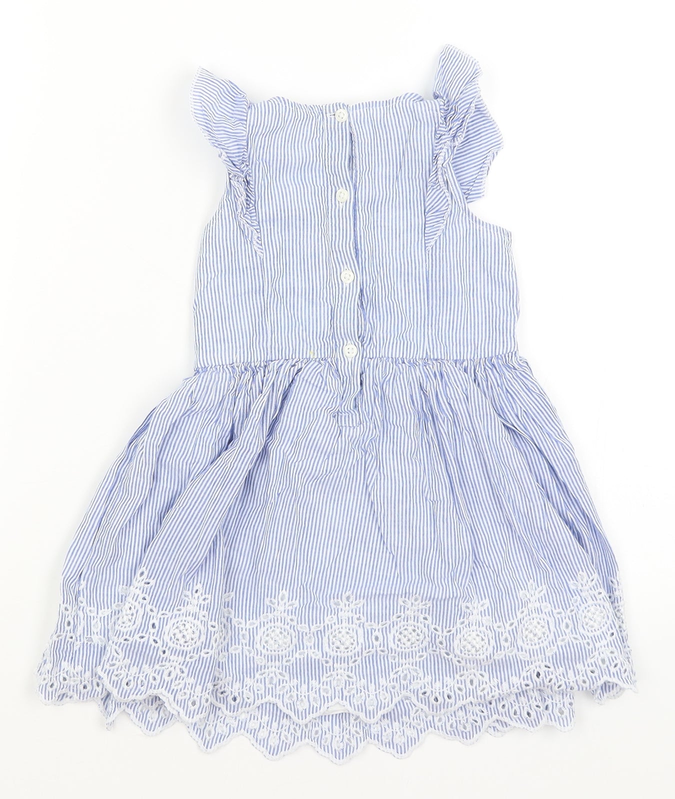 Matalan Baby Blue Striped  Fit & Flare  Size 18-24 Months