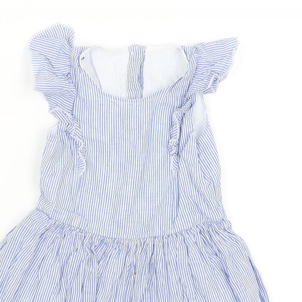 Matalan Baby Blue Striped  Fit & Flare  Size 18-24 Months