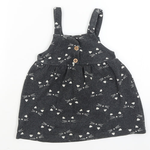 F&F Baby Grey   Fit & Flare  Size 18-24 Months  - Cat Faces
