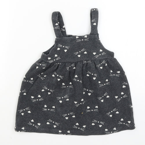F&F Baby Grey   Fit & Flare  Size 18-24 Months  - Cat Faces