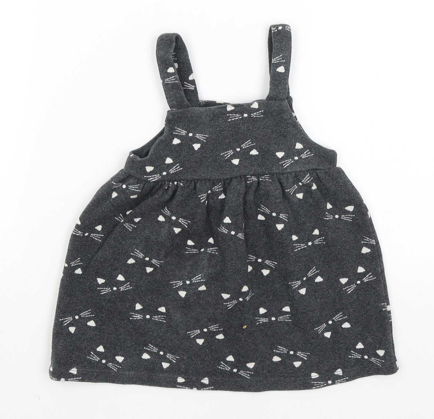 F&F Baby Grey   Fit & Flare  Size 18-24 Months  - Cat Faces