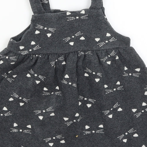 F&F Baby Grey   Fit & Flare  Size 18-24 Months  - Cat Faces