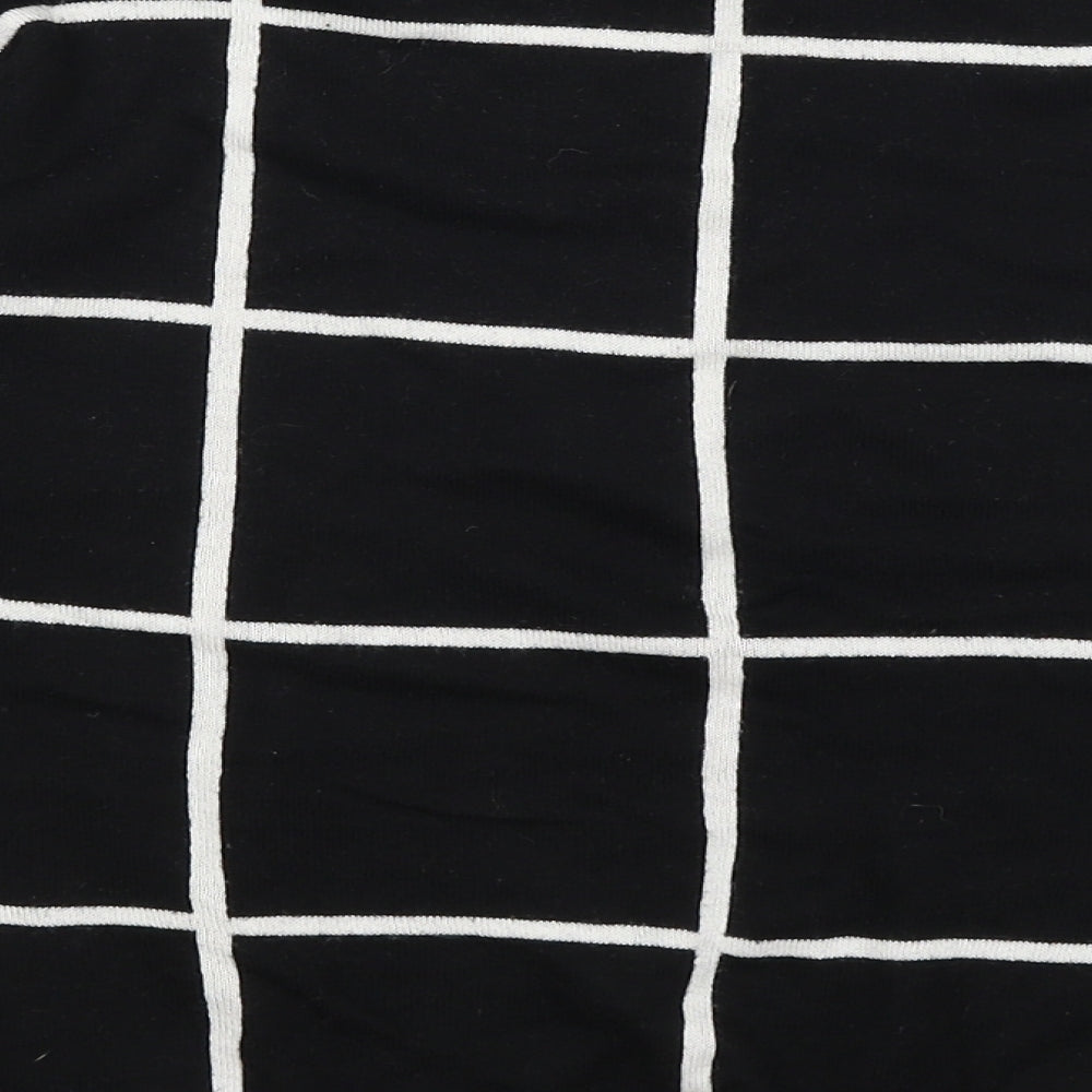 New Look Womens Black Check  Pullover Jumper Size 10