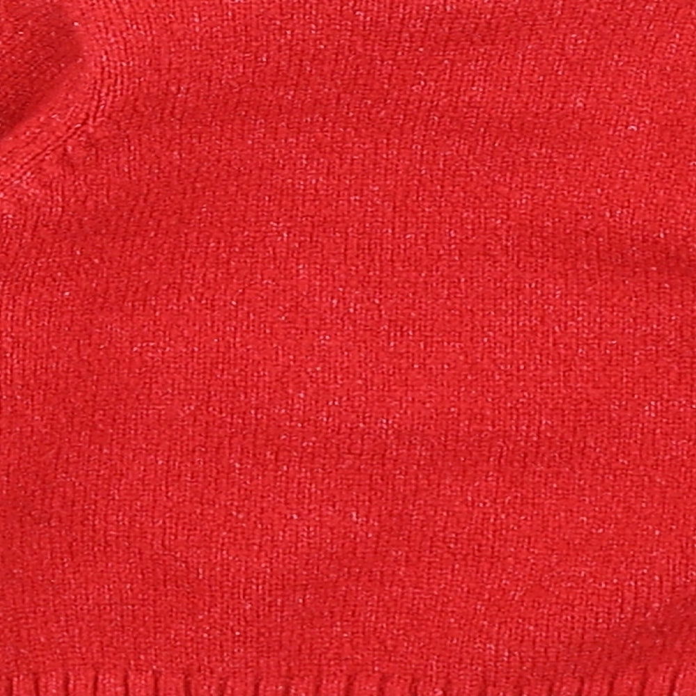 H&M Girls Red   Pullover Jumper Size 3-4 Years  - Cats