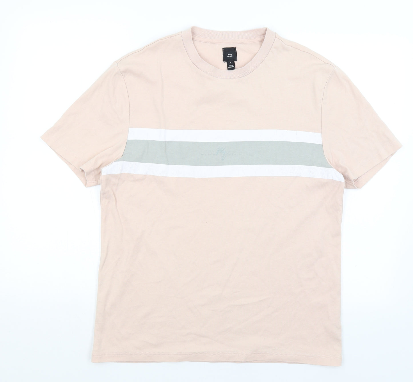 River Island Mens Pink    T-Shirt Size M