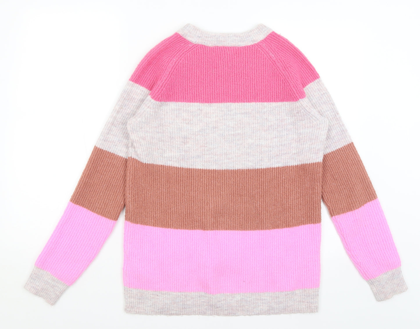 Dorothy Perkins Womens Pink Striped  Pullover Jumper Size 12
