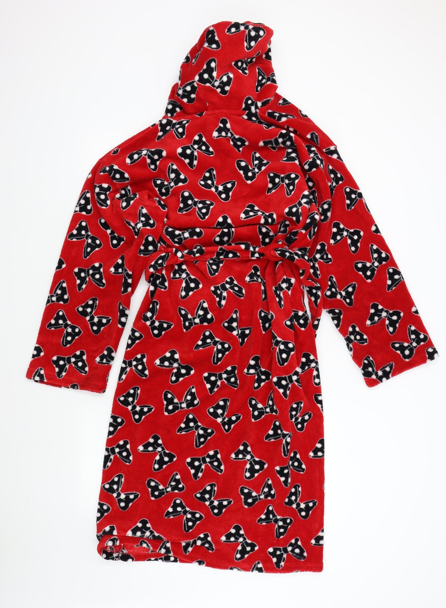 George Womens Red Solid Fleece  Gown Size L  - Disney Minnie Mouse