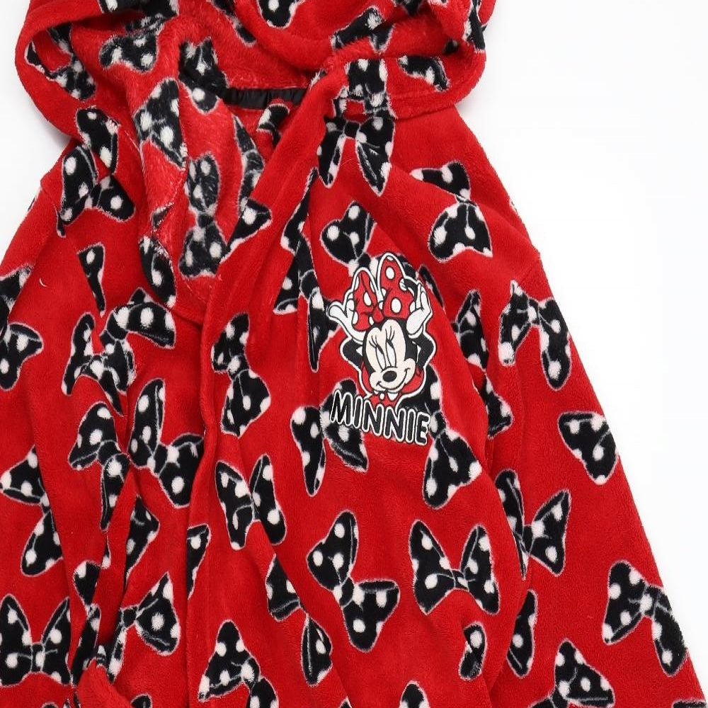 George Womens Red Solid Fleece  Gown Size L  - Disney Minnie Mouse