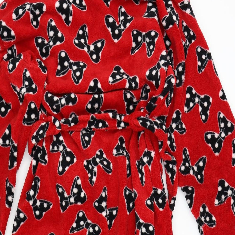 George Womens Red Solid Fleece  Gown Size L  - Disney Minnie Mouse