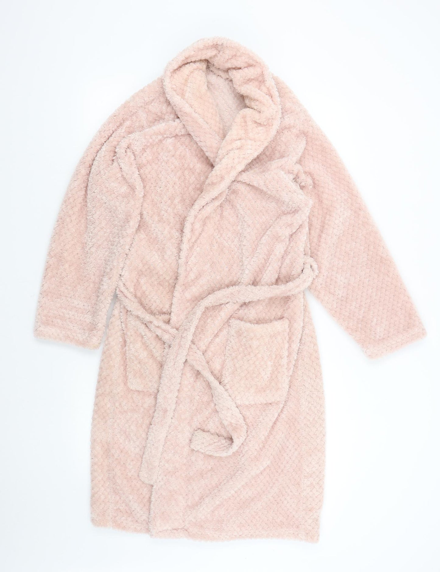 Preworn Womens Pink Solid Fleece  Gown Size 12