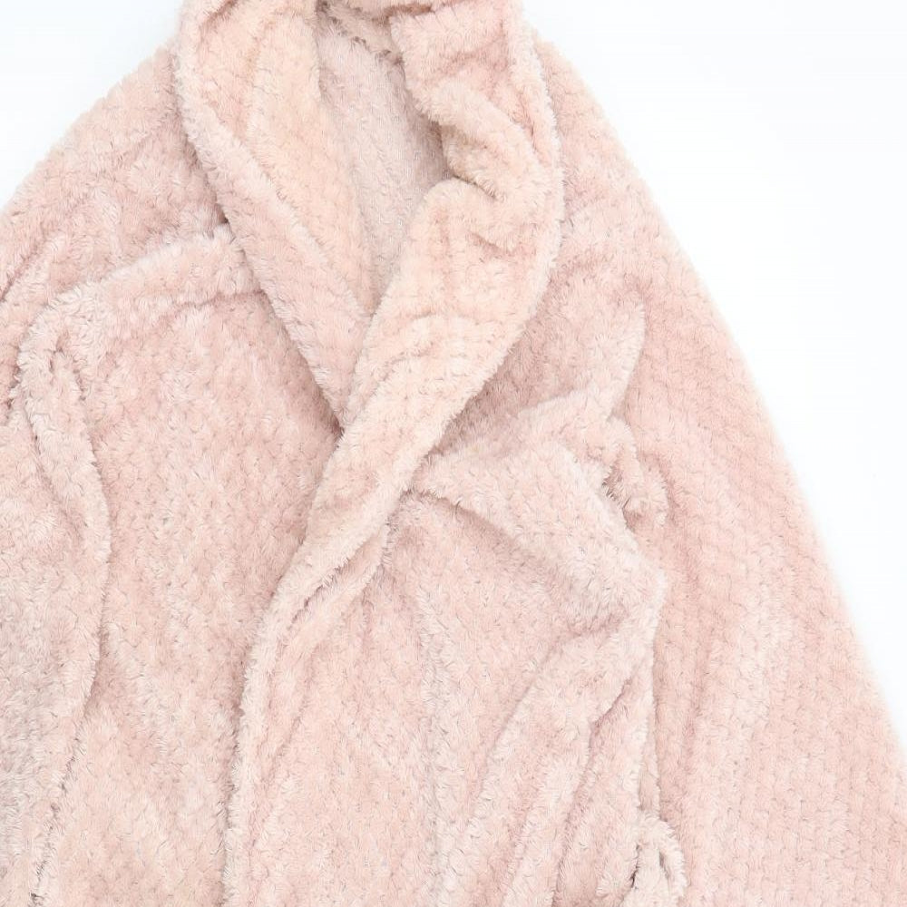Preworn Womens Pink Solid Fleece  Gown Size 12