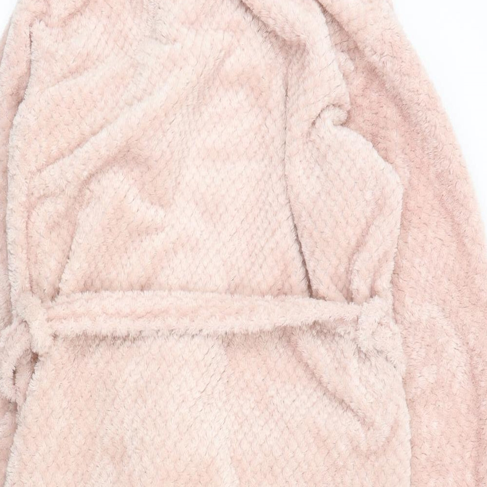 Preworn Womens Pink Solid Fleece  Gown Size 12