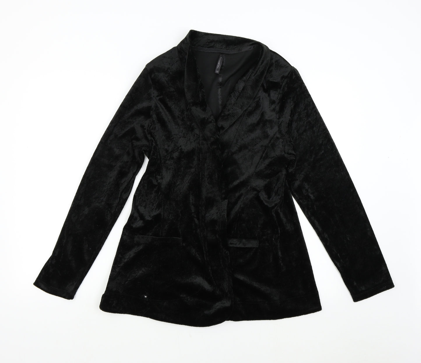 NEXT Womens Black  Velour Jacket  Size 20