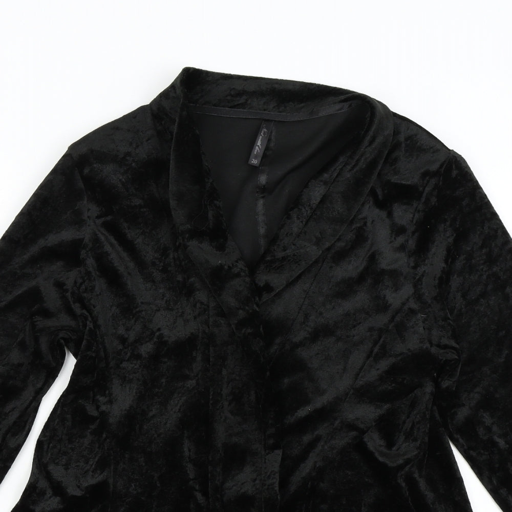 NEXT Womens Black  Velour Jacket  Size 20