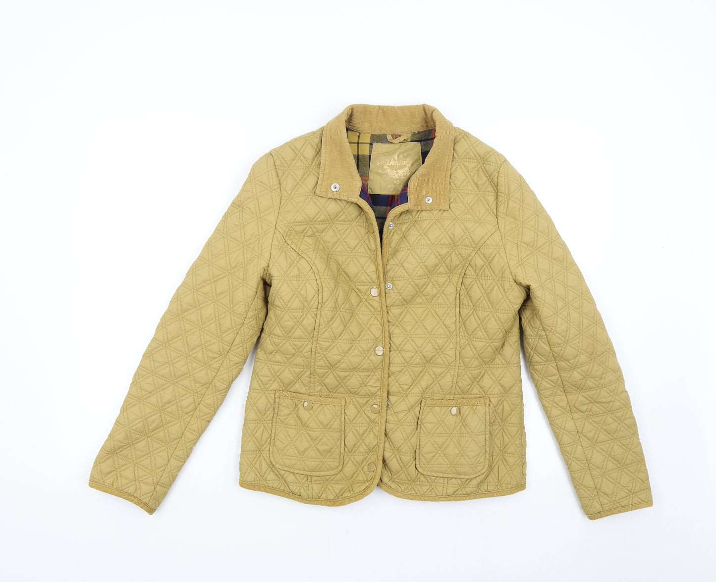 Primark Womens Gold   Quilted Jacket Size 12