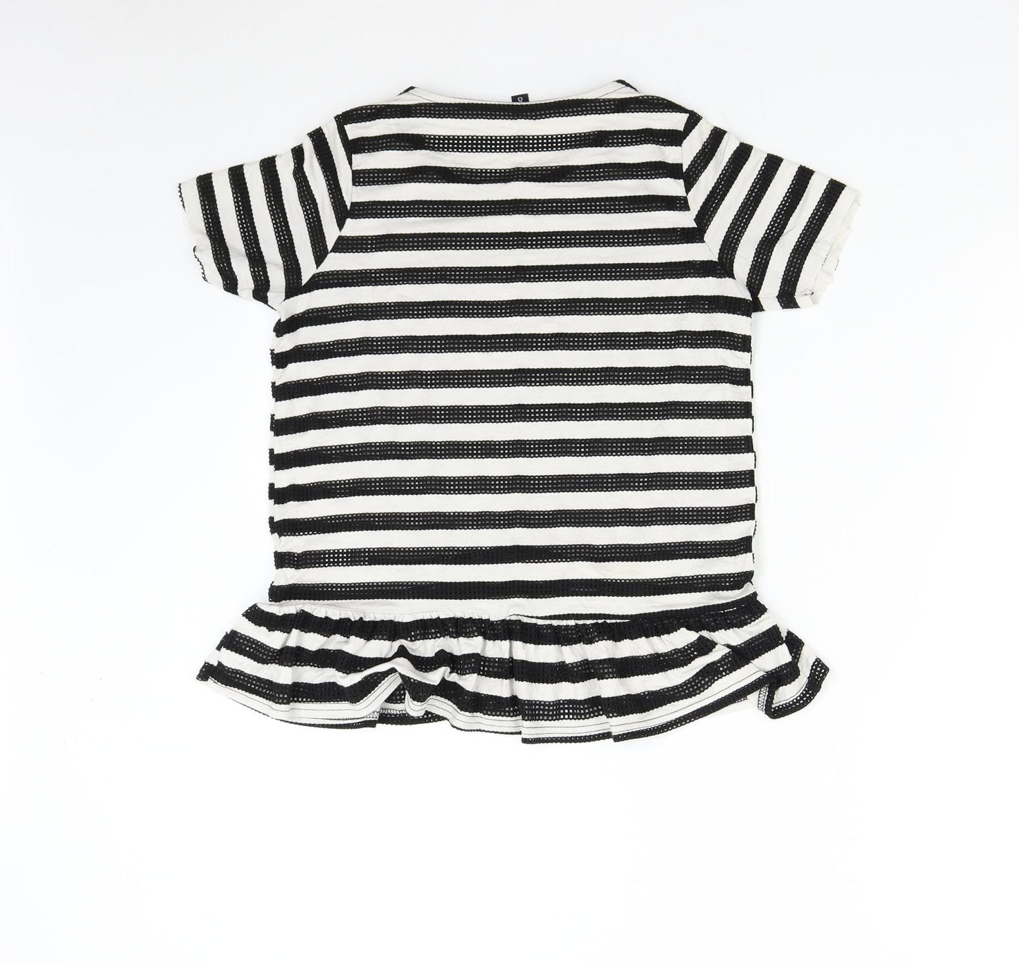 Blonde & Blonde Womens Multicoloured Striped  Basic T-Shirt Size 8
