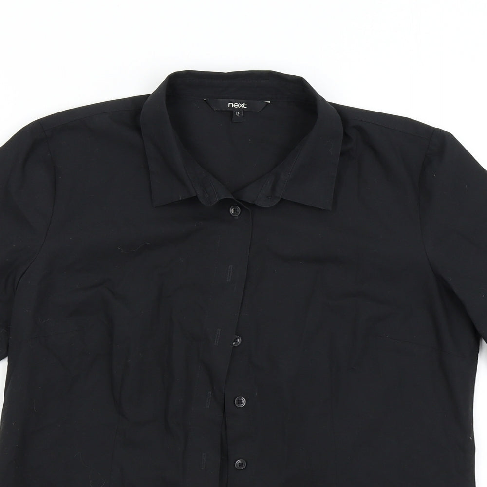 NEXT Womens Black   Basic Button-Up Size 12