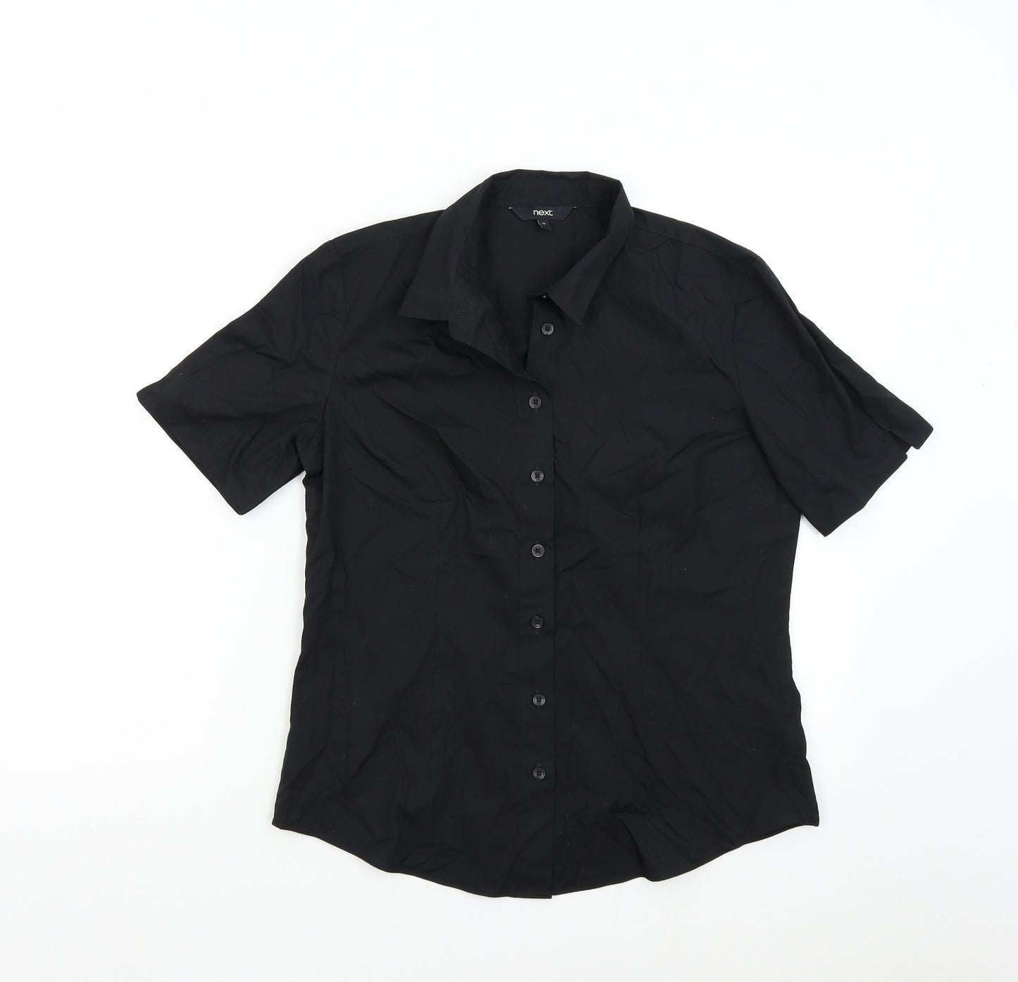 NEXT Womens Black   Basic Button-Up Size 12