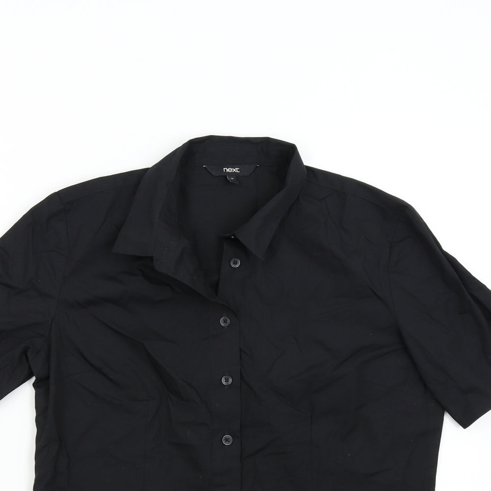 NEXT Womens Black   Basic Button-Up Size 12