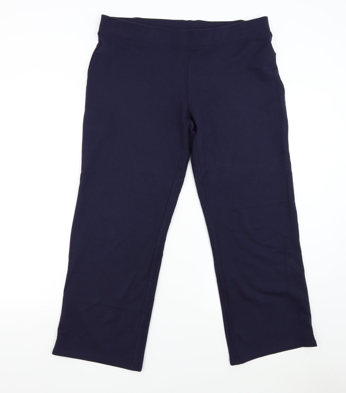 M&S Womens Blue   Trousers  Size 16 L27 in - Short