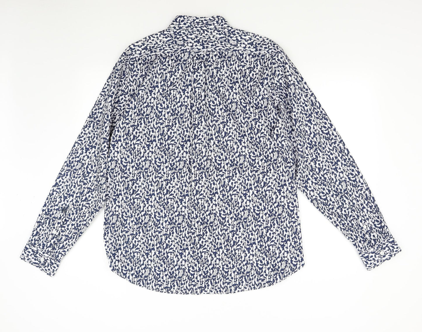 Hammond & Co Mens Blue Floral   Button-Up Size L