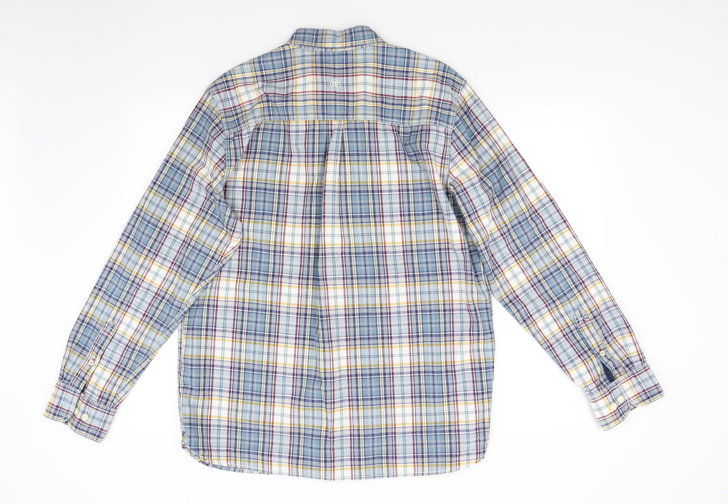 Fat Face Mens Blue Check   Button-Up Size L