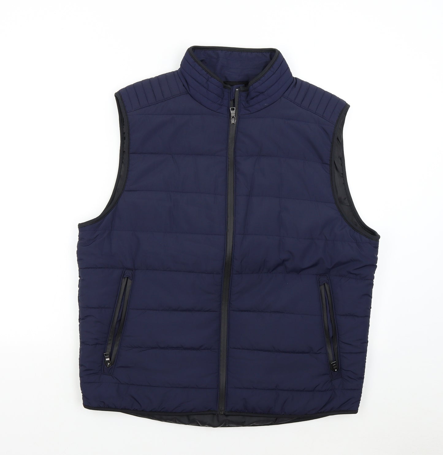 M&S Mens Blue   Gilet Waistcoat Size L
