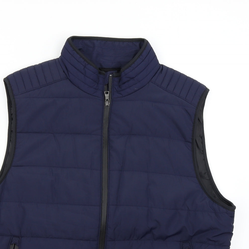 M&S Mens Blue   Gilet Waistcoat Size L