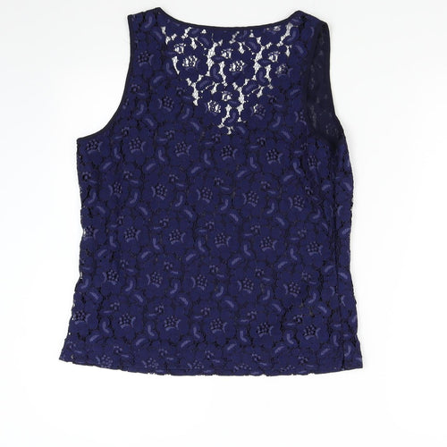 NEXT Womens Blue Floral  Basic Tank Size 12