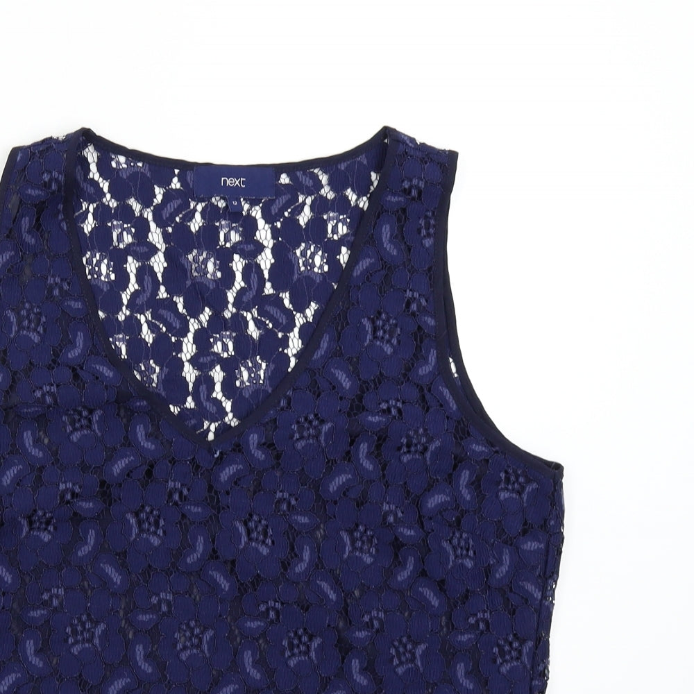 NEXT Womens Blue Floral  Basic Tank Size 12