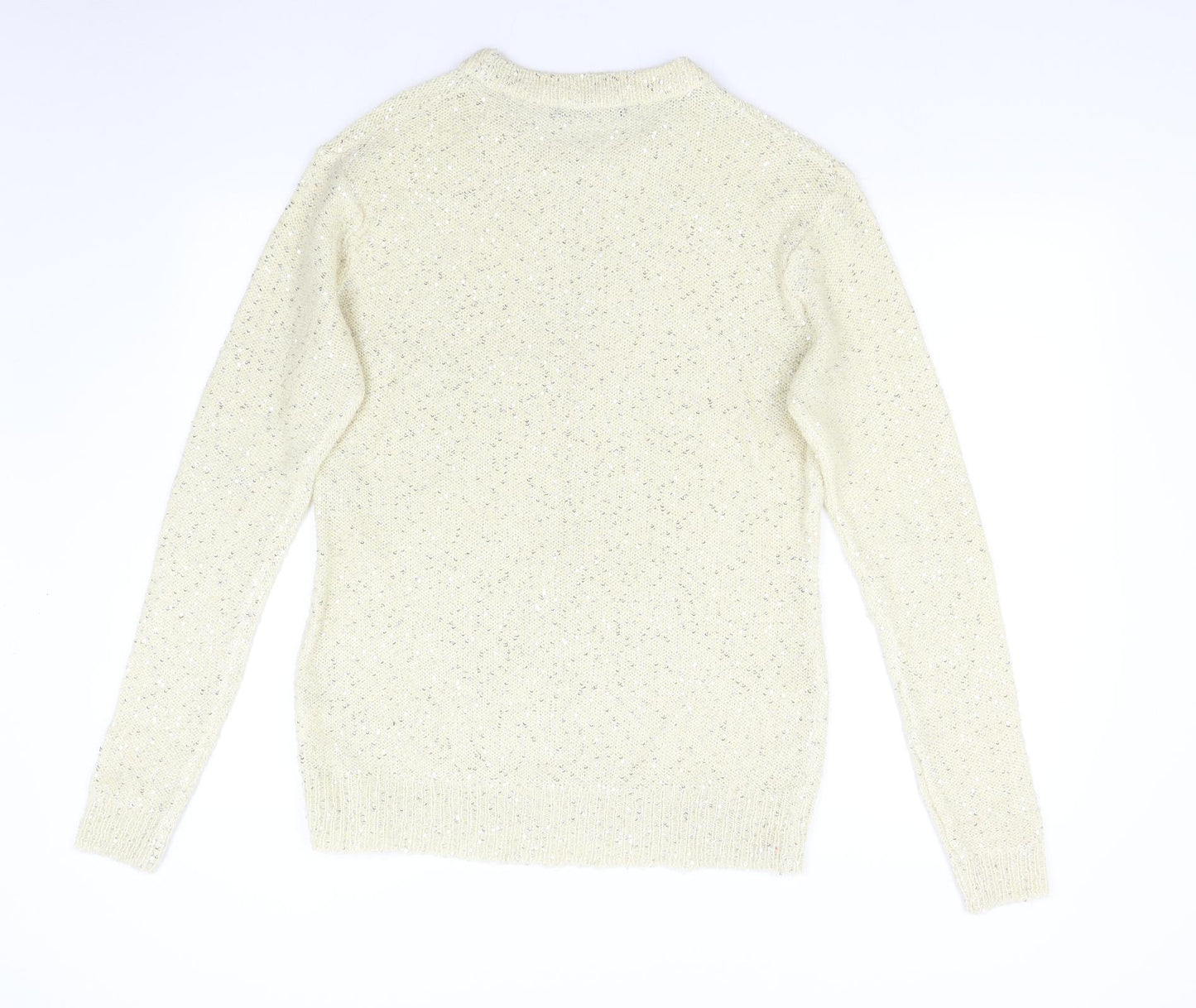 AKD-A-WEST Womens Beige  Knit Pullover Jumper Size 14