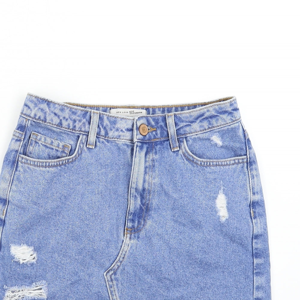 New Look 915 Girls Blue  Denim Mini Skirt Size 13 Years