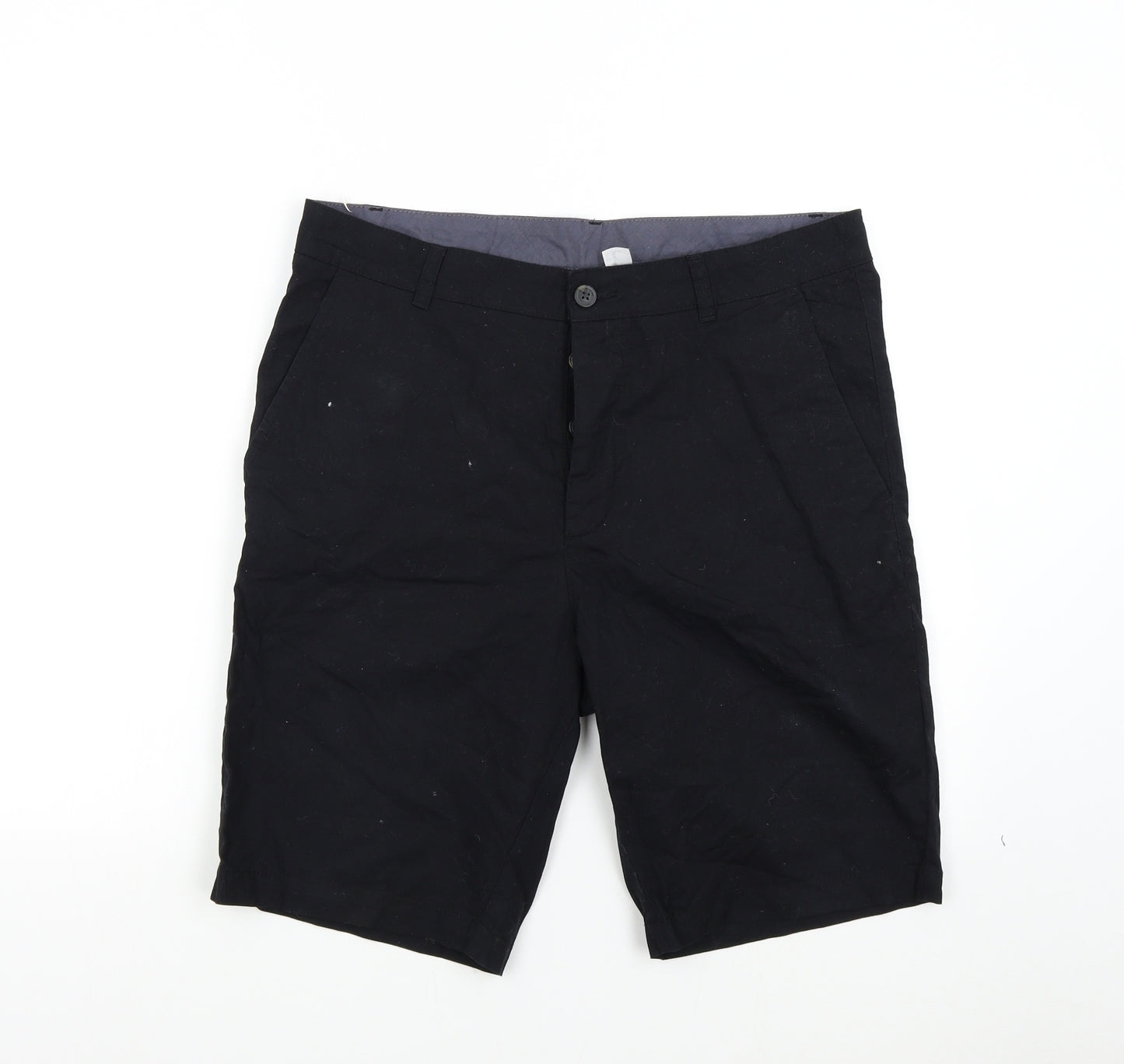 H&M Mens Black   Bermuda Shorts Size 34