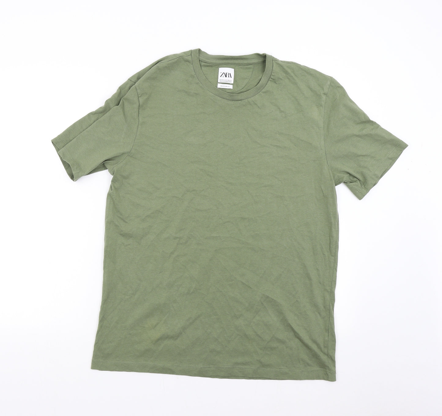 Zara Mens Green    T-Shirt Size XL