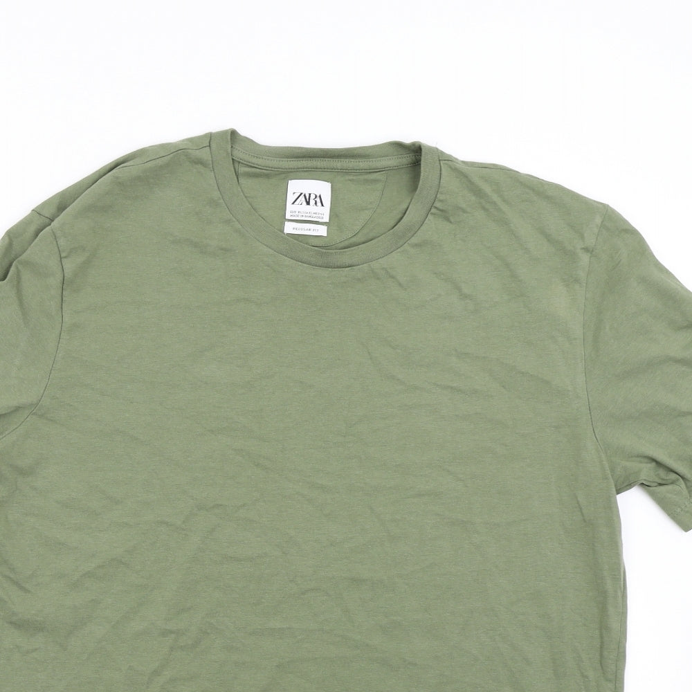 Zara Mens Green    T-Shirt Size XL