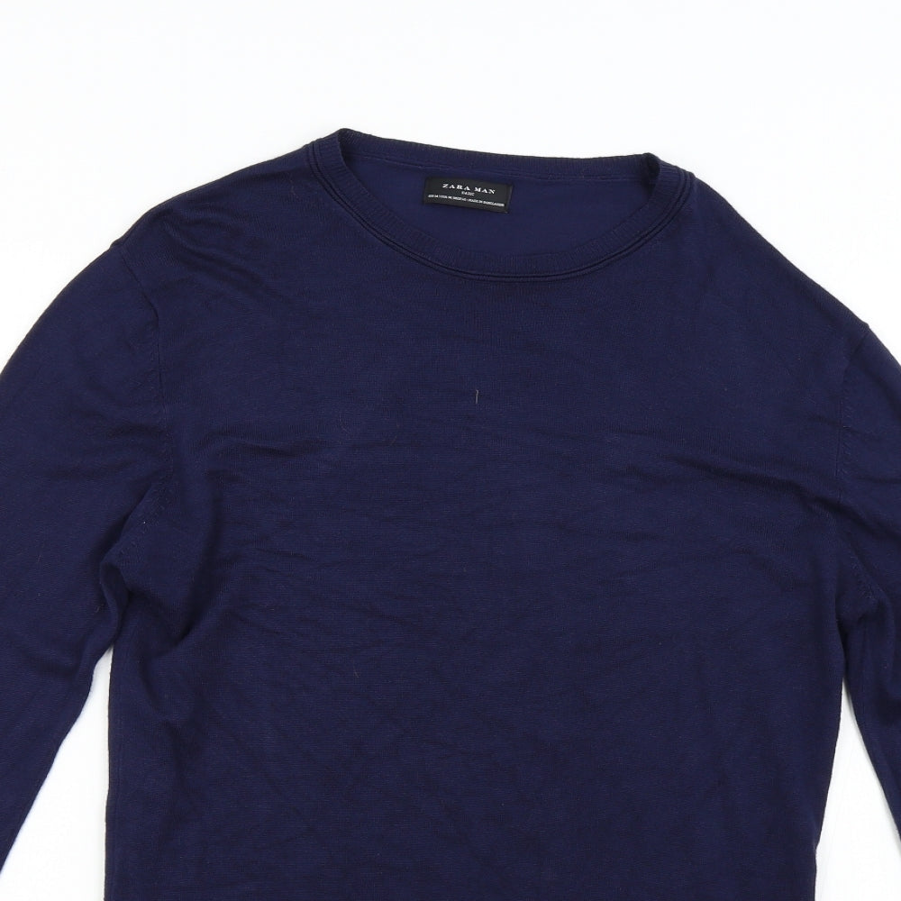 Zara Man Mens Blue   Pullover Jumper Size M